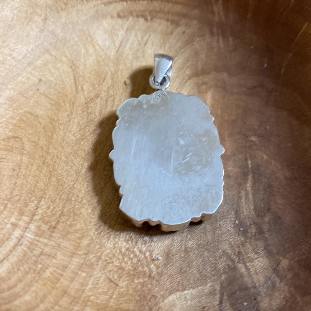 Sterling Silver Blue Topaz Sterling Silver Pendant - Picture 3 of 4